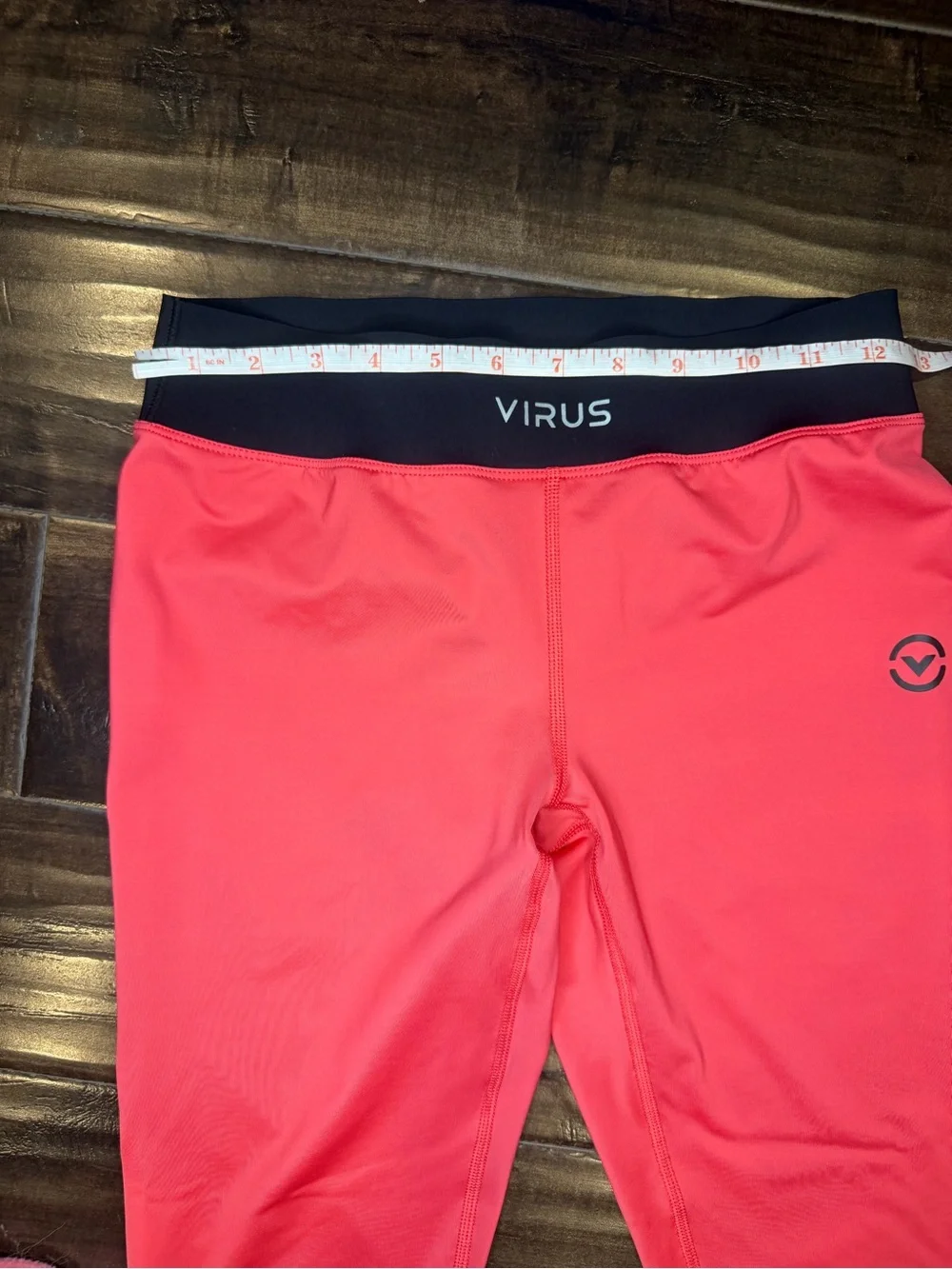 VIRUS Performance Compression Crop Leggings Coral Pink Womens Small No Size Tag